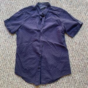 ZARA MAN SLIM FIT BUTTON UP SHORT SLEEVE SHIRT